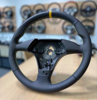 Preview: BMW E36 Lenkrad neu beziehen, BMW E46 Lenkrad Leder, E46 Alcantara Lenkrad, M-Technik Lenkrad beziehen, BMW Lenkrad neu Hannover, Lederlenkrad Reparatur, 3er BMW Lenkrad Aufbereitung